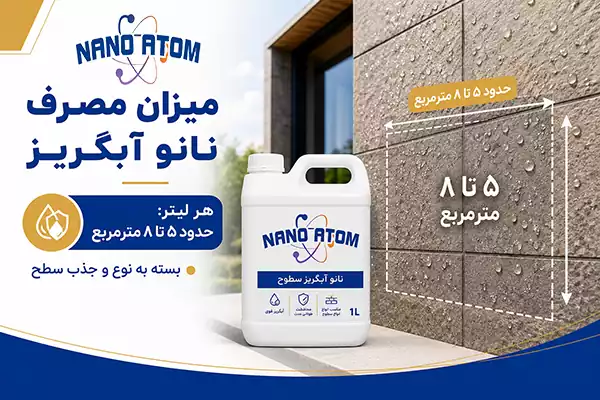 میزان تقریبی مصرف نانو آبگریز برای هر مترمربع نما