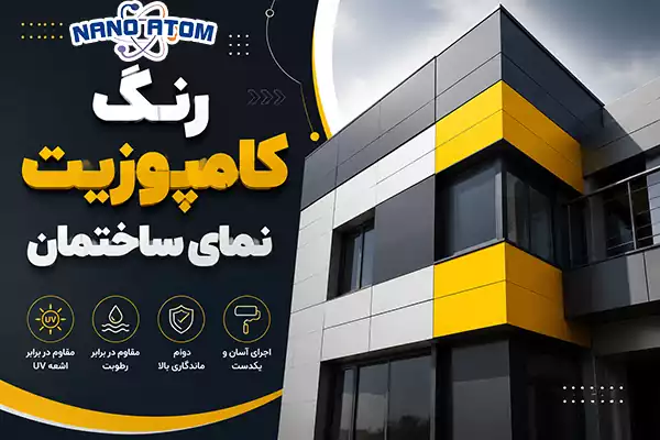 رنگ کامپوزیت نمای ساختمان با پوشش مقاوم در برابر نور خورشید و رطوبت