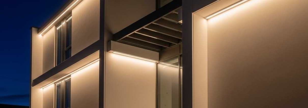 رنگ نور مخفی نمای ساختمان