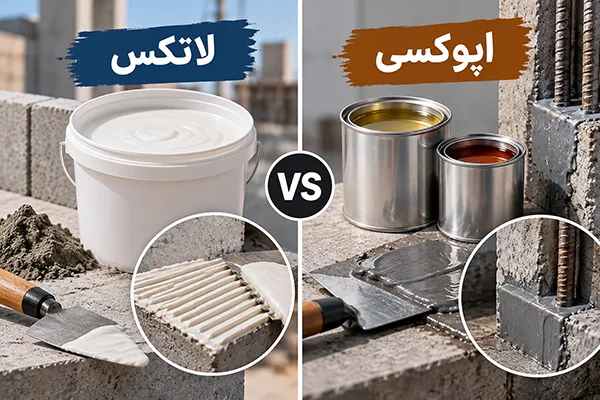 مقایسه چسب بتن لاتکس و اپوکسی از نظر نوع و کاربرد